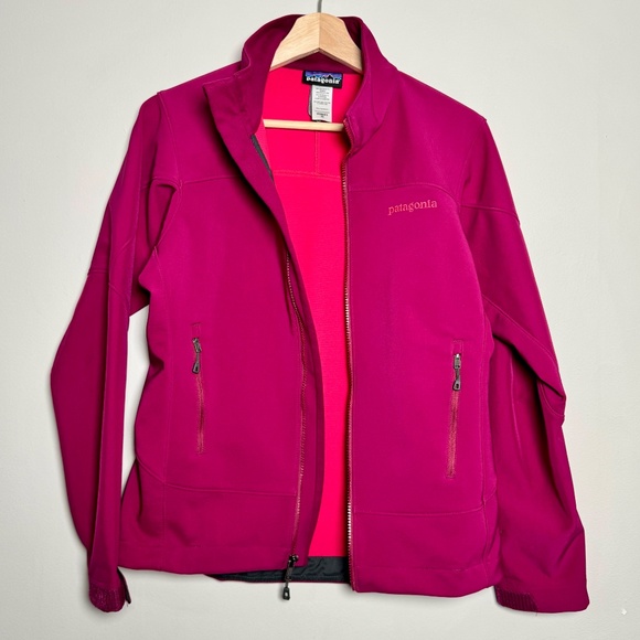 Patagonia Adze Polartec Full Zip Monocromatic Deep Magenta Jacket Sz XS - Picture 3 of 5